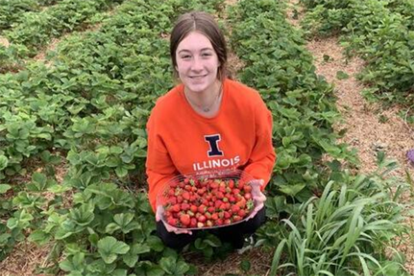 girl in strawberry field